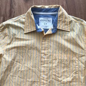 Aeropostale Men’s Small Striped Button down Top